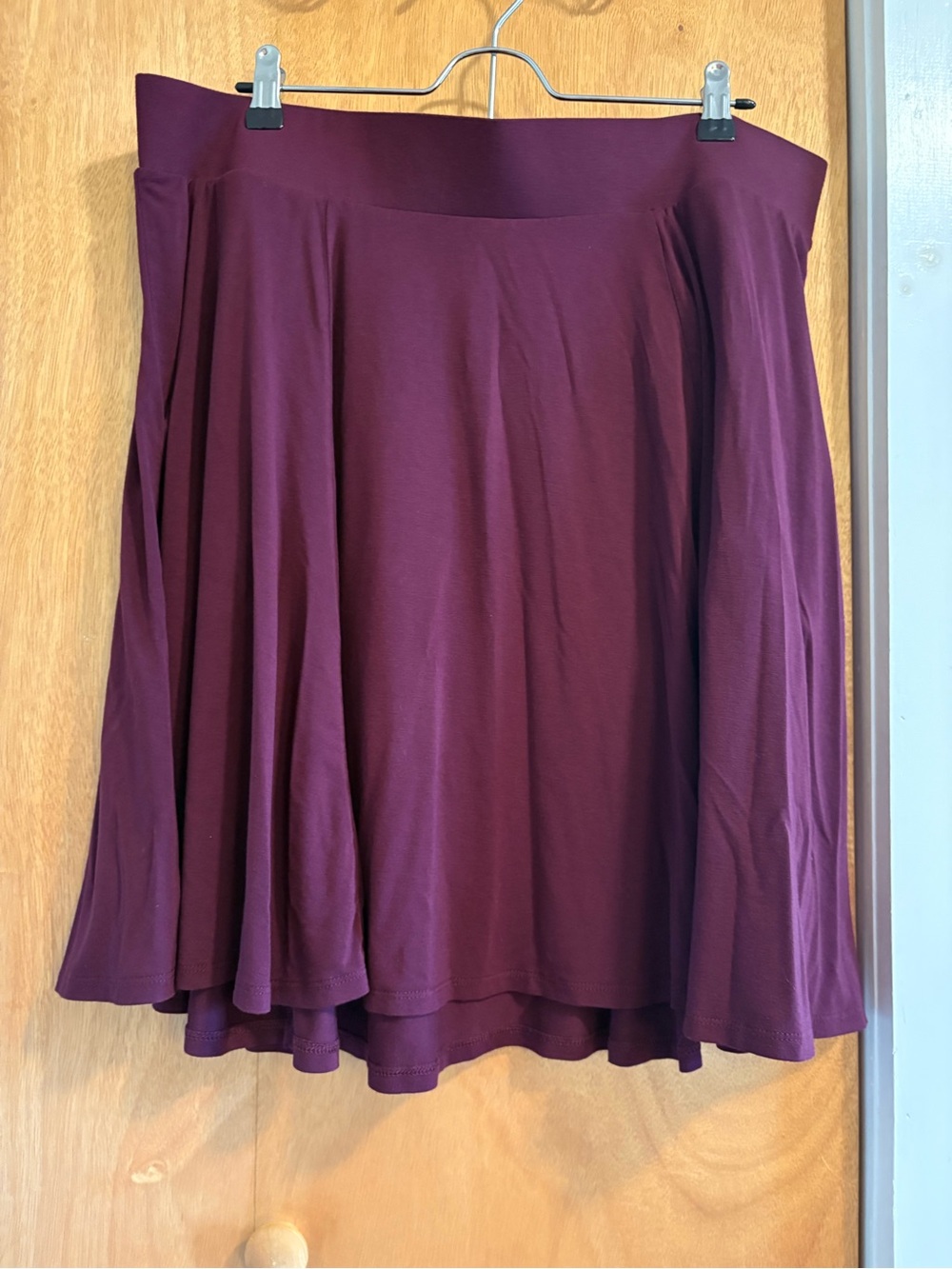 Torrid Super Soft Knit Maroon Circle Skirt Size 1